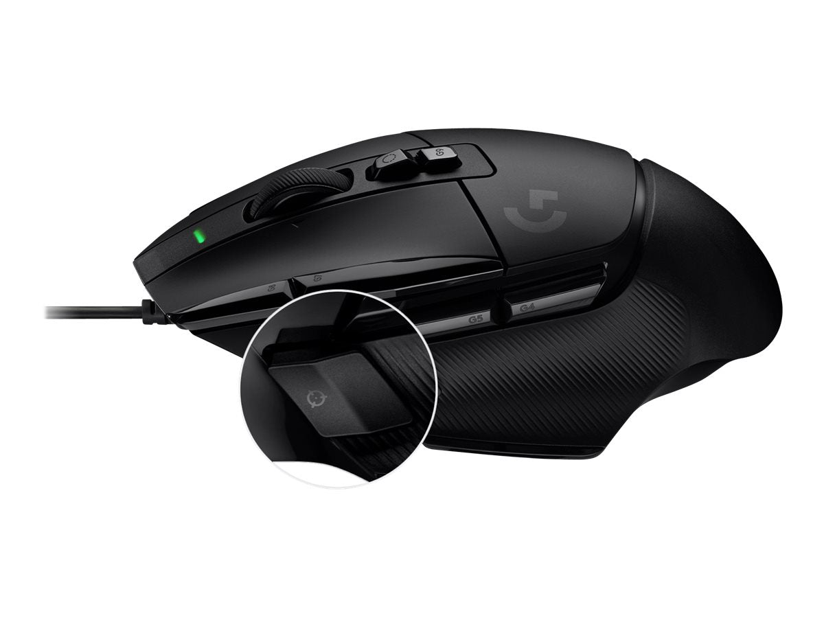 Logitech G502 X Wired Gaming Mouse - LIGHTFORCE hybrid optical-mechanical primary switches, HERO 25K gaming sensor, compatible with PC - macOS/Windows - Black - Ratón - óptico - cableado - USB - negro