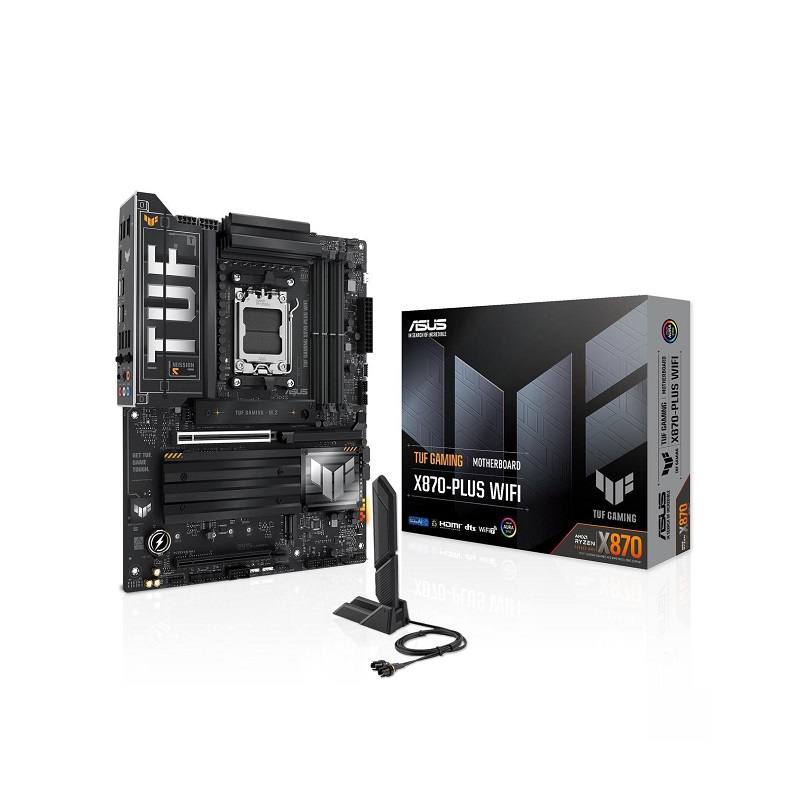 Tarjeta Madre ASUS TUF GAMING X870 PLUS WIFI, AMD AM5 RZ series 9000, DDR5 4400Mhz, PCIe 5.0, SATA 6, HDMI, ATX