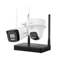 Kit de Cámaras Hikvision 4CH, Incluye 1x Bullet y 1x Domo 4MP, 1 Grabadora NVS Wi-Fi, soporta MSD Hasta 512GB, Incluye Fuente y Cable RJ45