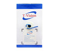 CAJA DE CABLE UTP CAT5e T-VISION 1000 PIES AZUL, PARA INTERIORES, ALEACION 0.5MM CCA(A)