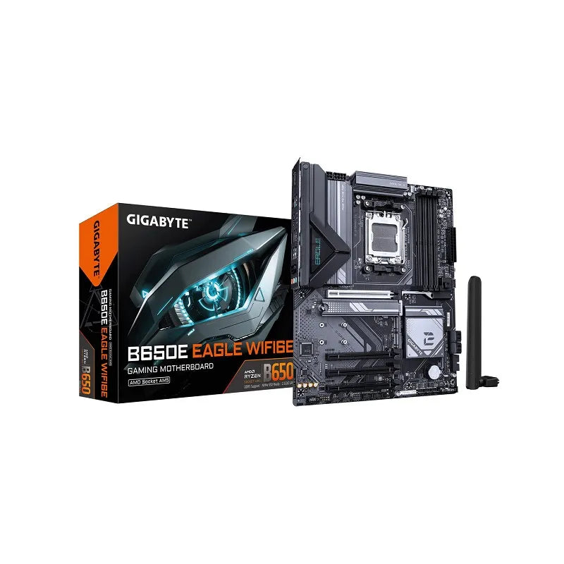 Tarjeta Madre Gigabyte B650E EAGLE WF6E, AMD AM5 Serie 9000, DDR5 8200, M.2, SATA 6Gb/s, HDMI, DisplayPort, USB, LAN, ATX