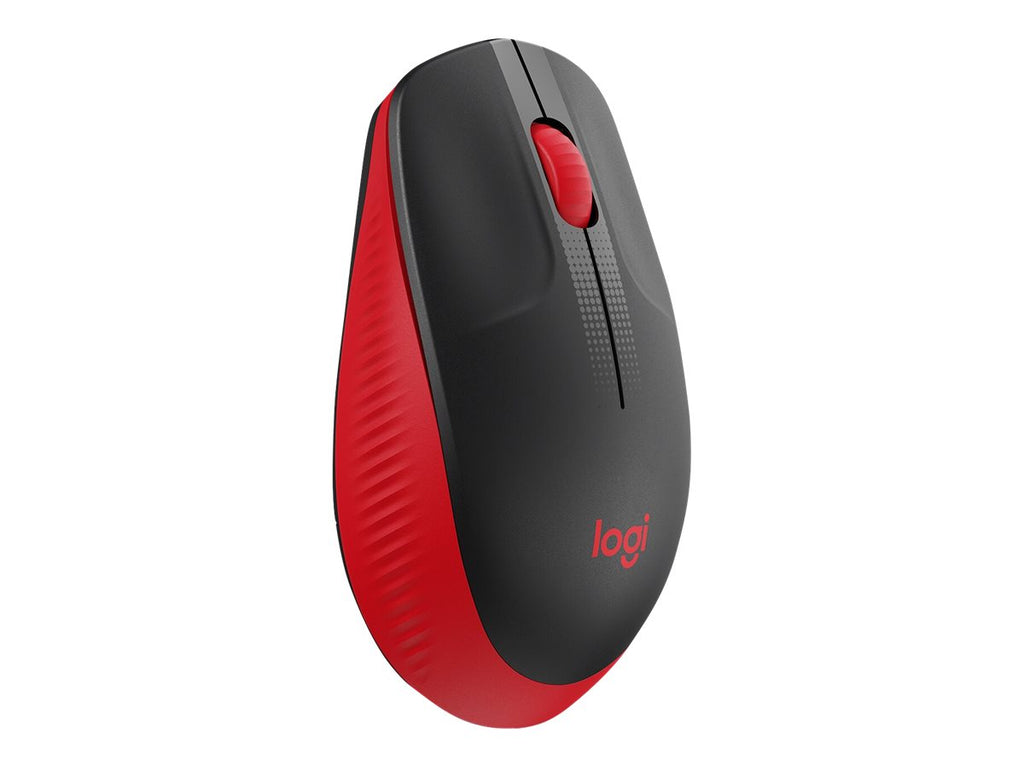 Logitech M190 - Ratón - óptico - 3 botones - inalámbrico - receptor inalámbrico USB - rojo