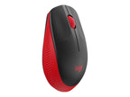 Logitech M190 - Ratón - óptico - 3 botones - inalámbrico - receptor inalámbrico USB - rojo