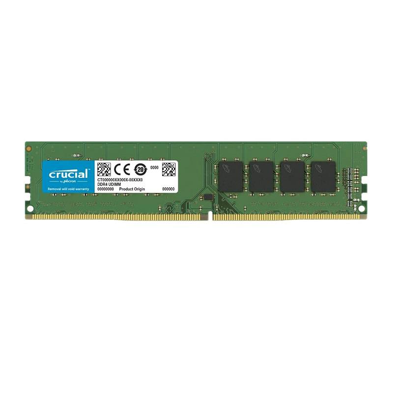 Memoria RAM para Servidor DDR4 16GB 2666MHz UDIMM CRUCIAL PC4-21300, CL19, 1.2V, Sin Búfer, ECC