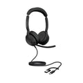 Headset Jabra Evolve 2 50, Conexión USB C/A, Sonido Estéreo Digital con supresión de ruido y Micrófono.