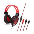 Headset Gaming X-LION HP-900, conexión 3.5mm + USB, Micrófono ajustable, color rojo con negro.