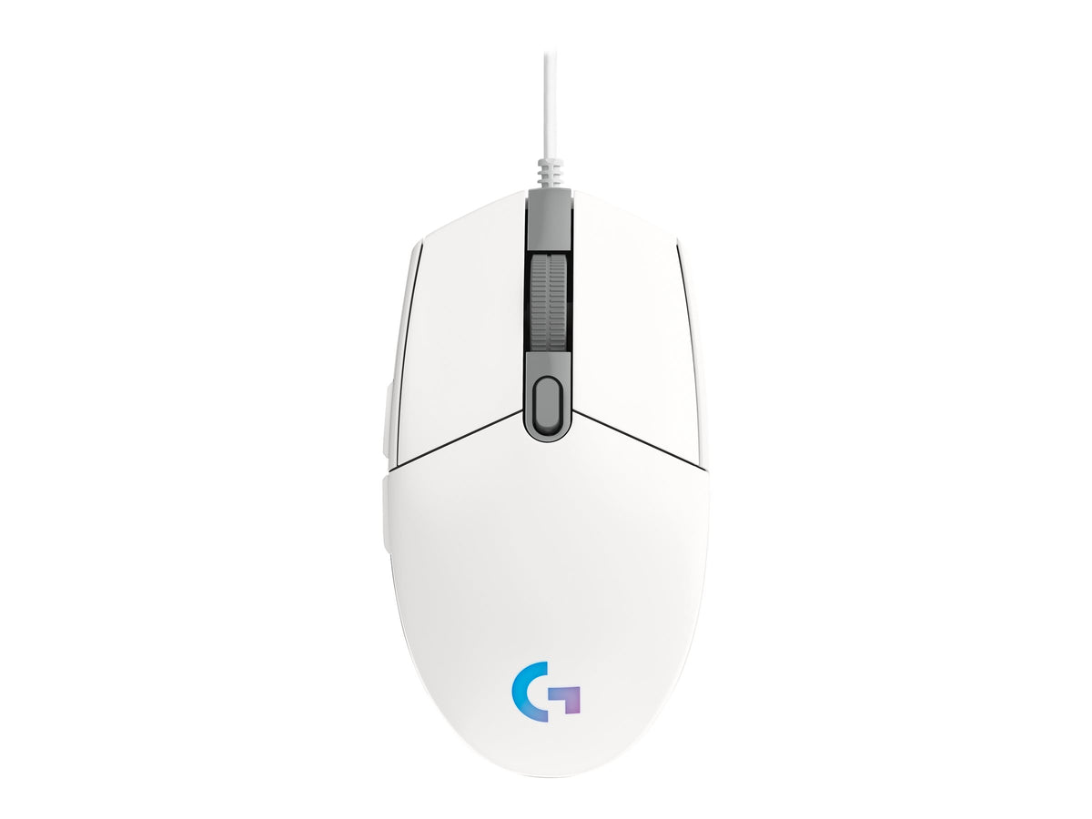 Logitech Gaming Mouse G203 LIGHTSYNC - Ratón - óptico - 6 botones - cableado - USB - blanco