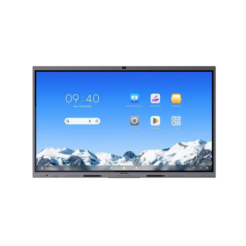 Monitor Interactivo HIKVISION de 75" 4K, Táctil, Webcam 8MP, DisplayPort, HDMI y VGA, Bocinas Integradas, sistema Android 14.0