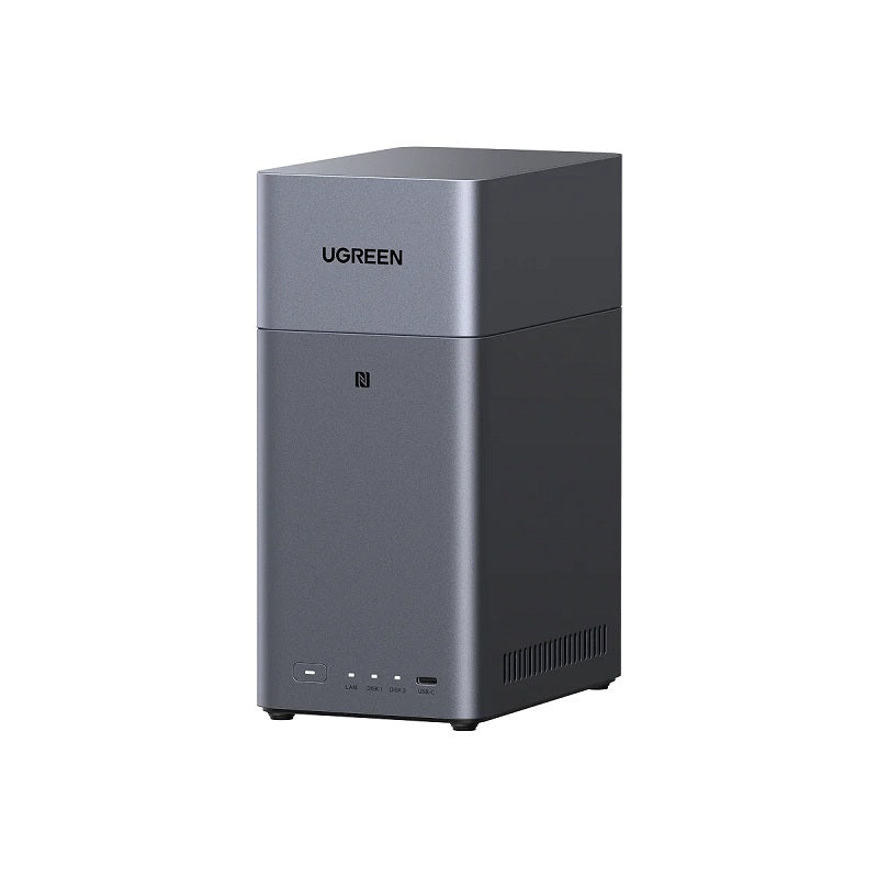 NAS UGREEN DH2300 NASync, para 2 Discos, CPU de 8 Núcleos, 4GB RAM, Conexión NFC One-Touch, 2x USB 3.2, 1x Lan 1GbE, 1x HDMI 4K