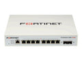 Fortinet FortiSwitch 108F-FPOE - Conmutador - Gestionado - 8 x 10/100/1000 (PoE+) + 2 x Gigabit SFP - flujo de aire lateral hacia atrás - sobremesa, montaje en rack - PoE+ (130 W)