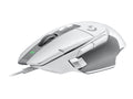 Logitech G502 X Wired Gaming Mouse - LIGHTFORCE hybrid optical-mechanical primary switches, HERO 25K gaming sensor, compatible with PC - macOS/Windows - White - Ratón - óptico - cableado - USB - blanco