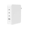 Cargador de Pared BELKIN, 3 puertos USB Tipo C, 1 puerto USB-A, BoostCharge Pro, 140W, carga rápida, Blanco