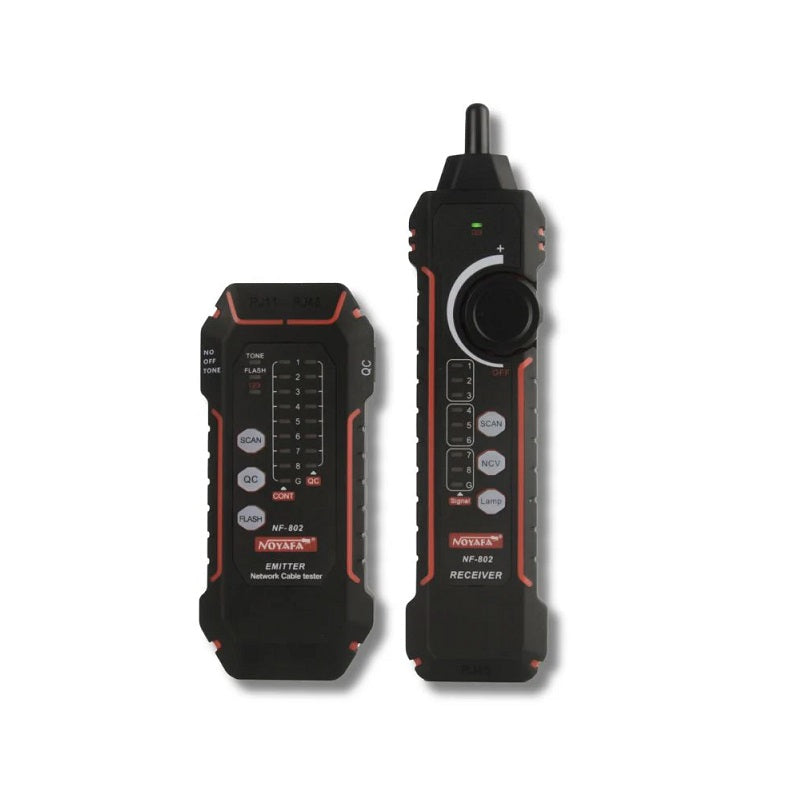 Probador y generador de Tono Noyafa NF-802, RJ11 y RJ45, Rojo