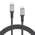 Cable USB 3.1 Tipo C T-VISION PD60W, Macho Macho, 2 Metros, 60W PD, Negro