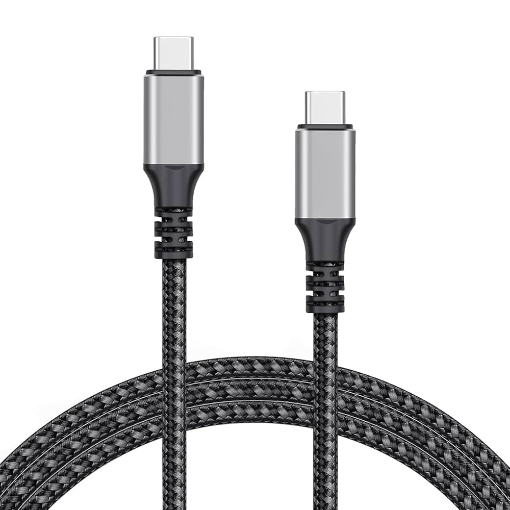 Cable USB 3.1 Tipo C T-VISION PD60W, Macho Macho, 2 Metros, 60W PD, Negro