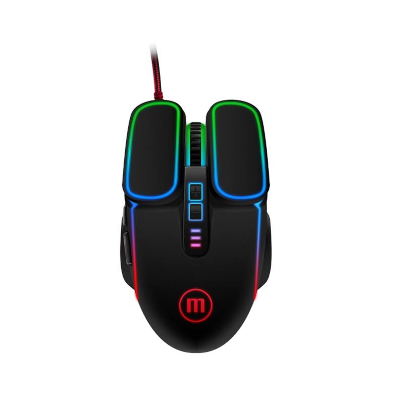 Raton Gaming Maxell Tron, 6 botones, 7.200 DPI, conexión USB, Iluminación RGB
