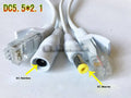 Adaptador divisor e Inyector POE  impermeable, 12V 24V, el par hembra y macho.
