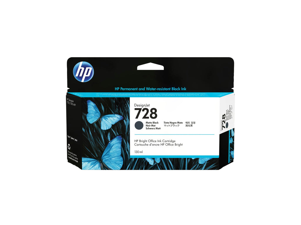 HP 728 - 130 ml - negro mate - original - DesignJet - cartucho de tinta - para DesignJet T730, T830