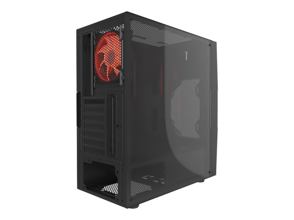 Xtech Gaming Series PHOBOS - Mid tower - ATX - panel lateral con ventana (cristal templado) - sin fuente de alimentación (ATX) - negro - USB/Audio