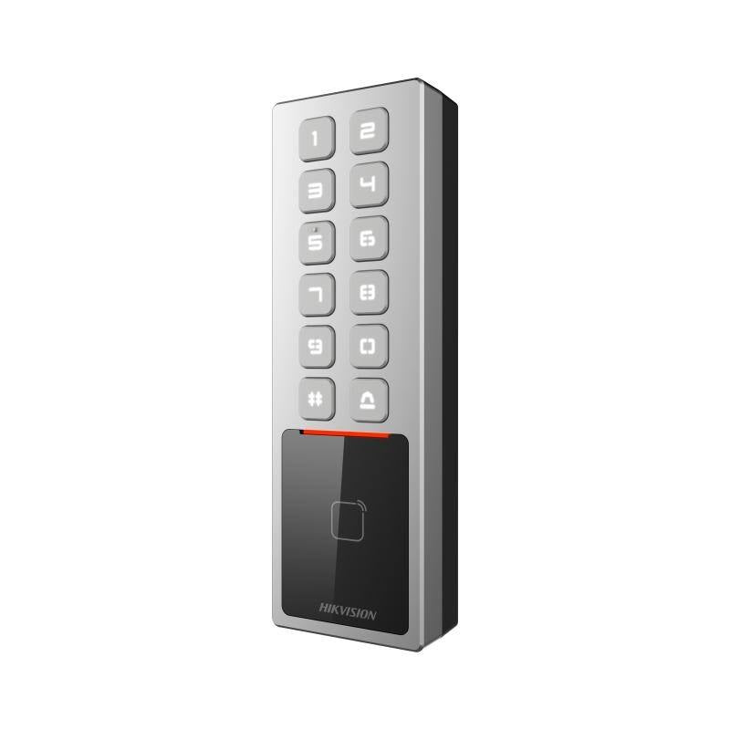 Control De Acceso HIKVISION K1T805EBWX, Wifi, Bluetooth, con tarjeta (EM) y PIN, IP65, IK08, soporte Hik-Connect