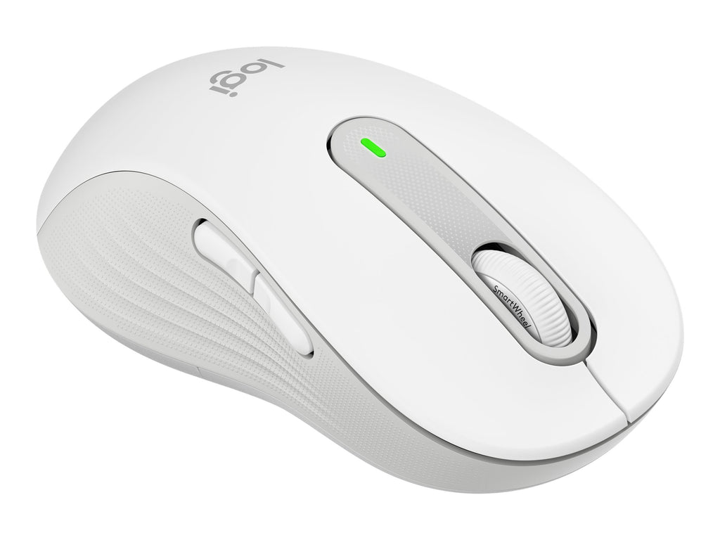 Logitech Signature M650 - Ratón - manos pequeñas - diestro y zurdo - inalámbrico - 2.4 GHz, Bluetooth - receptor de USB Logitech Logi Bolt - blanco hueso