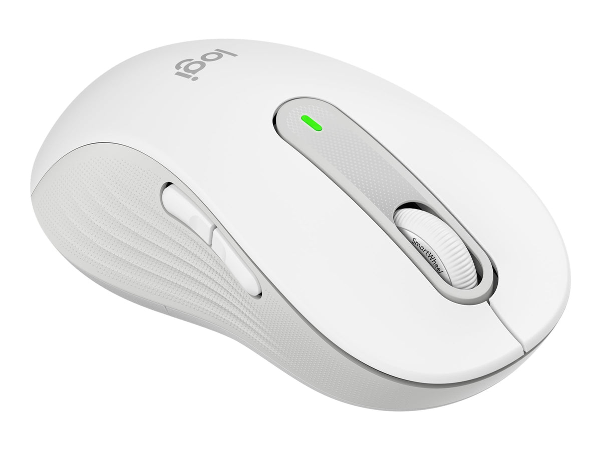 Logitech Signature M650 - Ratón - manos pequeñas - diestro y zurdo - inalámbrico - 2.4 GHz, Bluetooth - receptor de USB Logitech Logi Bolt - blanco hueso