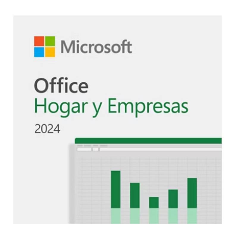 Programa Microsoft Office Hogar y Empresas 2024, Licencia permanente para 1 PC, Codigo, Español