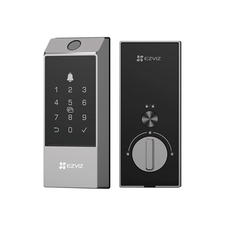 Cerradura Inteligente Ezviz DL04 Pro, desbloqueo por teclado, huella, tarjeta y App, conexión WIFI y Bluetooth color negro