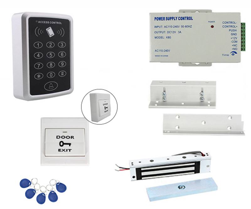 KIT DE CONTROL DE ACCESO DE 350LB CON LECTOR DE TARJETA Y CONTRASEÑA.