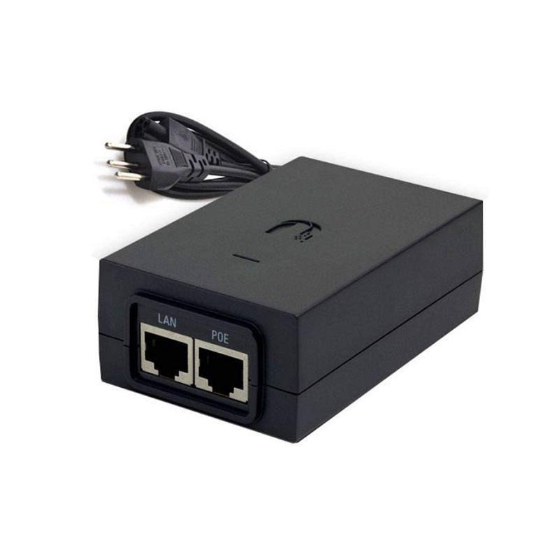 Adaptador Inyector POE UBIQUITI GIGABIT 24V 0.5A, 12W, Negro y Blanco