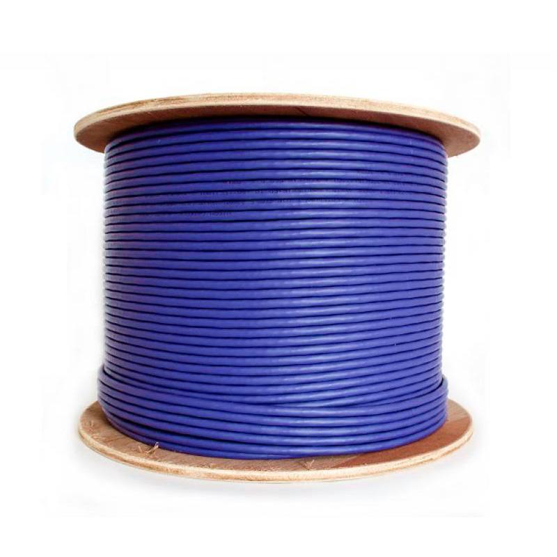 Caja de cable UTP CAT6A T-VISION, 1000 Pies, 100% Cobre interior, BC Fluke LZSH, Certificado UL, Azul