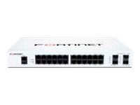 Fortinet FortiSwitch 124F - Conmutador - Gestionado - 24 x 10/100/1000 + 4 x 10 Gigabit SFP+ - flujo de aire lateral hacia atrás - montaje en rack