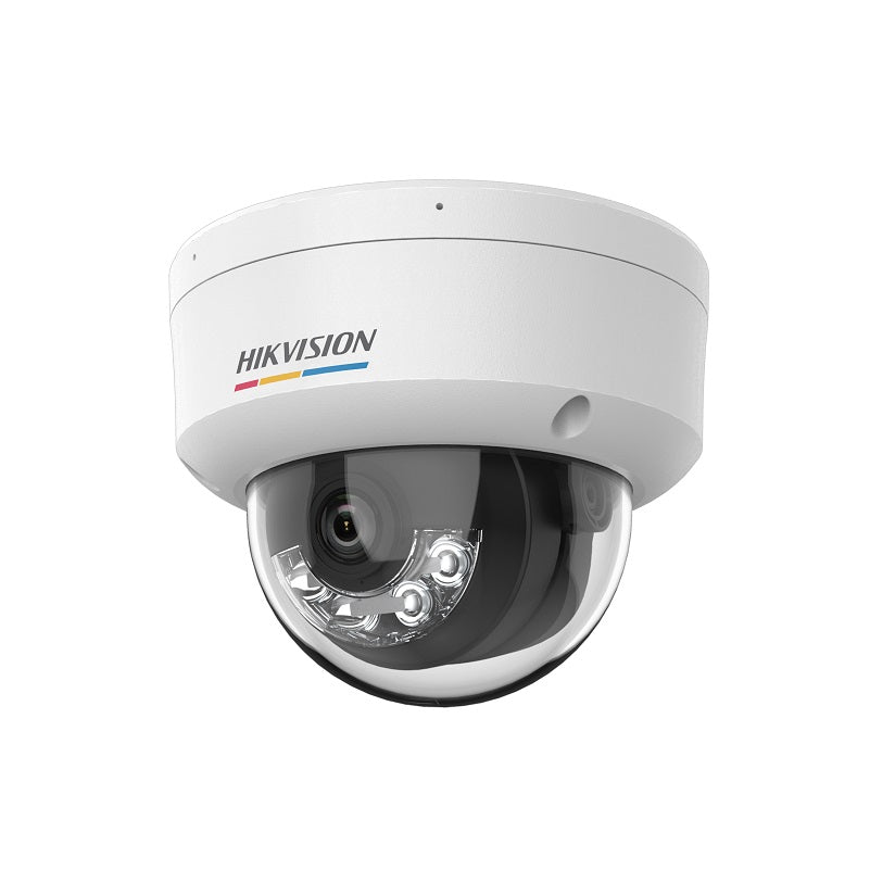 Camara IP Domo Hikvision, 2.8mm, 6MP, IR 30m, Smart Hybrid Light, Micrófono, IP67, IK08, Color Vu 3.0, Metal, Tipo Cupula
