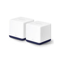 Router Inalambrico MERCUSYS Halo H50G, Wi-Fi 5 Mesh AC1900 Dual Band, 600Mbps 2.4GHz y 1300Mbps 5GHz, 3 puertos Gigabit, (2-pack)