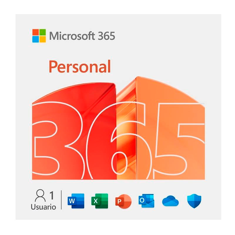 Programa Microsoft Office 365 Personal,  Español,  Suscripción de 1 Año, para 1 Usuario