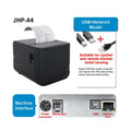 Impresora térmica portátil T-VISION JHP-A4, papel 80mm, conexión USB, LAN RJ45, color negro