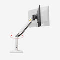 Soporte de mesa North Bayou F37 para Monitores de 22-37", Rotación 360°, Girar 180°, Carga máx 12kg, color blanco