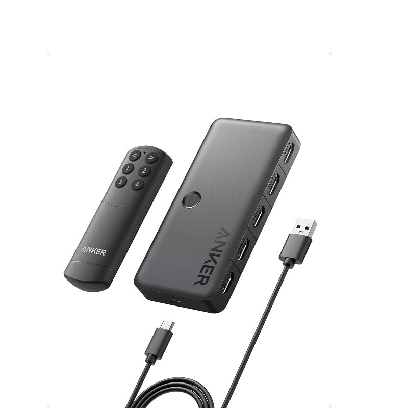 Splitter/Switch HDMI (4x1) de 4 puertos de entrada y 1 salida, HDMI 4K 60Hz