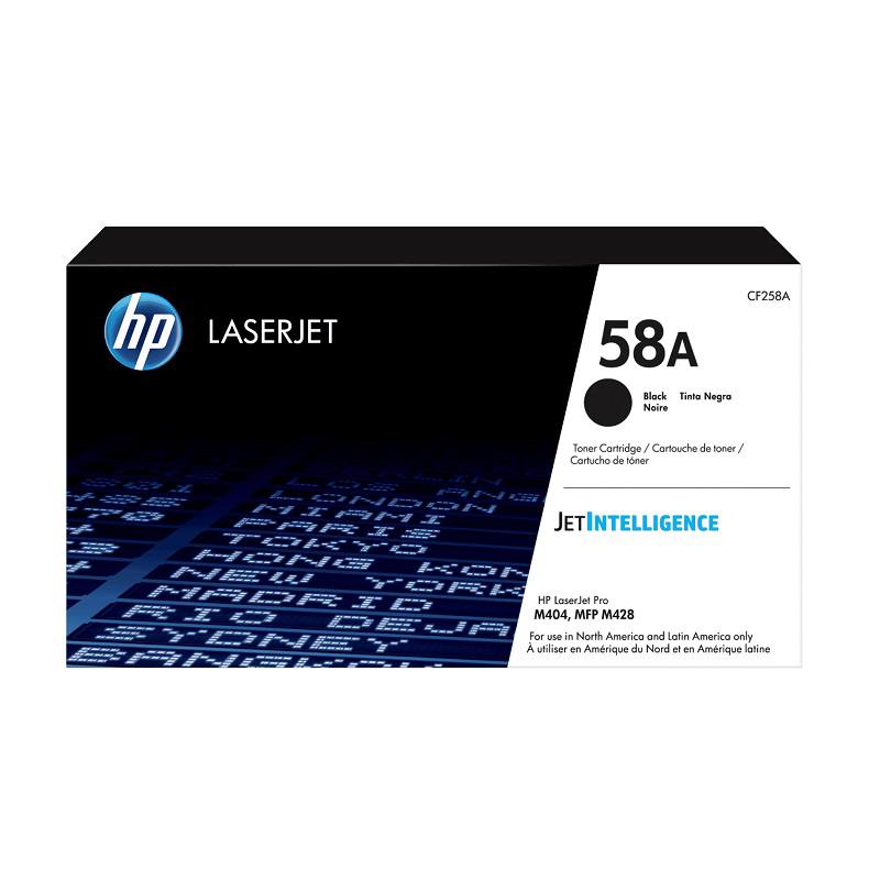 TONER HP 58A CF258A NEGRO PARA LASERJET PRO M428, M404, MFP