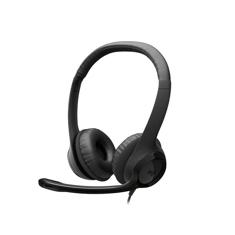 Headset Logitech H390, Conexión USB tipo C, Sonido Estéreo Digital con supresión de ruido y Micrófono.