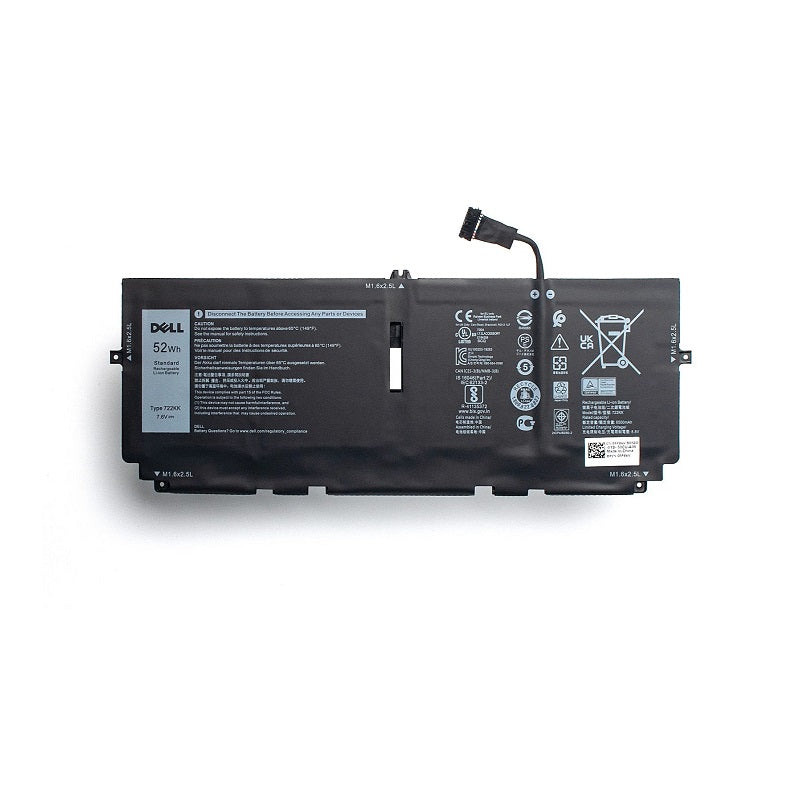 Bateria Original 722KK para DELL XPS 13 9310 9300 0WN0N0 02XXFW 2XXFW, 52Wh, 7.6V