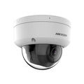 Cámara IP Domo Hikvision, POE, 2.8-12 mm, 4MP, IR 40m, Smart Hybrid Light, Micrófono dual, Outdoor/Indoor, IP67, IK10, Metal