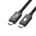 Cable USB 4.0 Tipo C T-VISION PD240W, Macho Macho, 1.5 Metros, 5A, 40Gbps, 240W PD, 8K/60HZ, Negro