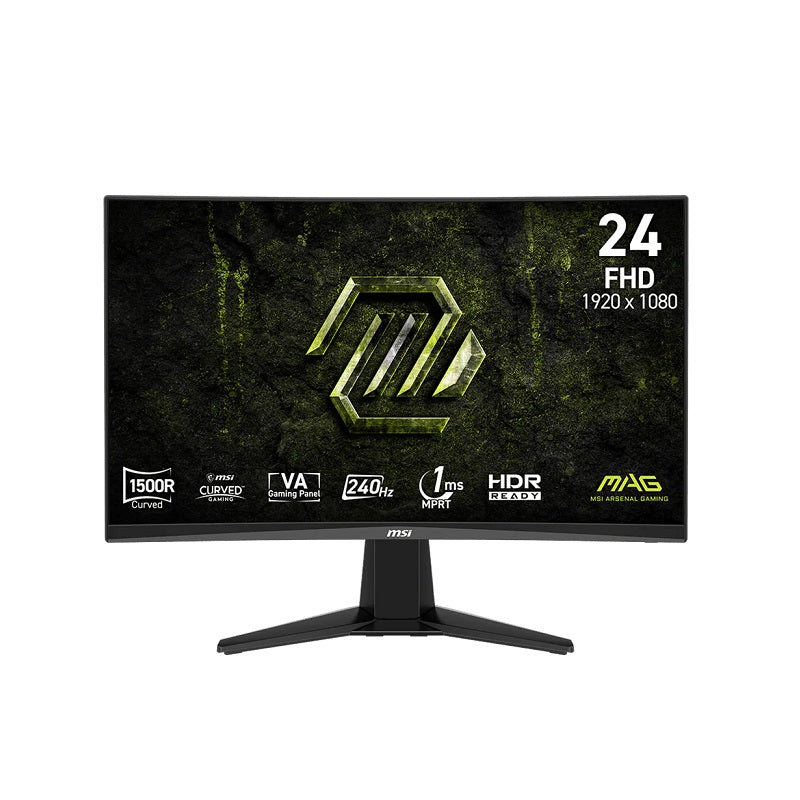 Monitor Gaming Curvo MSI MAG 245C X24 de 24" FHD, 240Hz IPS, 1ms, HDMI, DisplayPort, AMD FreeSync Premium