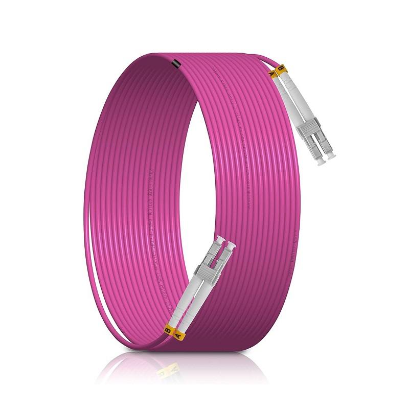Cable de Fibra Óptica OM4, 10G Gigabit multimodo, LC-LC, 2 Metro
