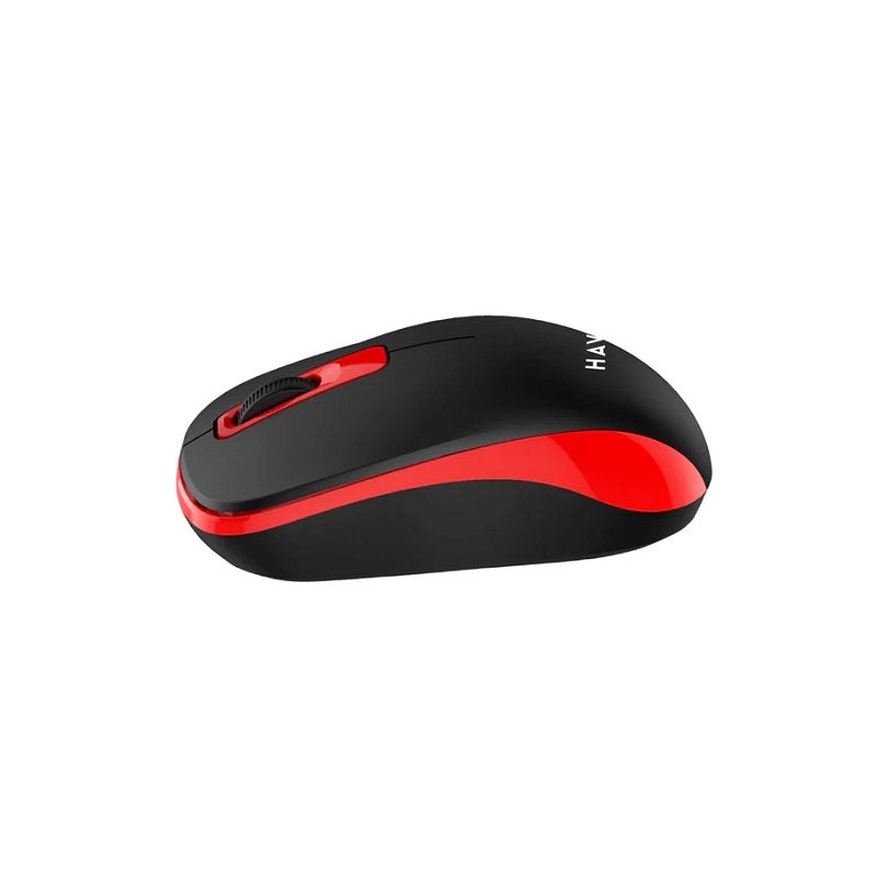 Ratón Inalambrico HAVIT MS626GT, Receptor USB, Negro/Rojo