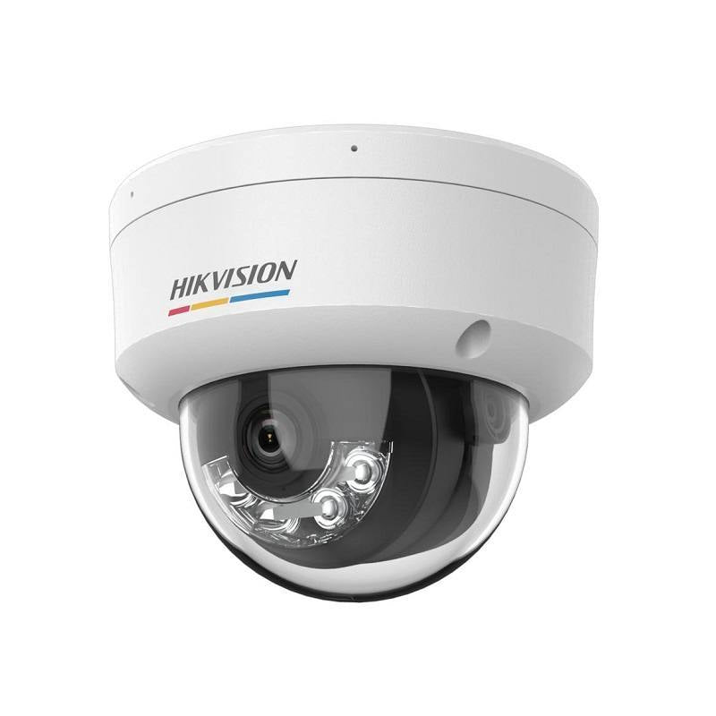 Camara IP Domo Hikvision POE, 2.8mm, 6MP, IR 30m Smart Hybrid Light, Color Vu, Micrófono, IP67, IK08, Plástico y Metal, Tipo Cúpula