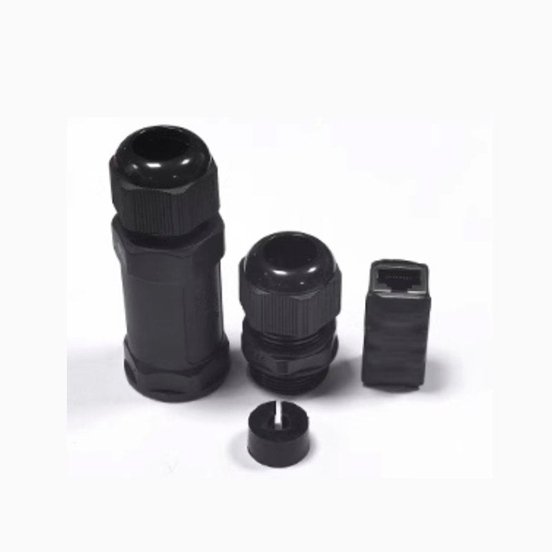 Union RJ45, impermeable IP68, compatible con POE