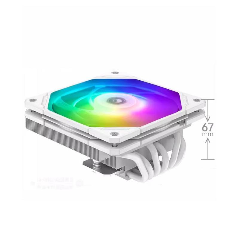 Disipador ID-COOLING IS-67XT ARGB 120mm, Intel y AMD, 12V, 4 pines PWM, Blanco