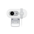 Webcam Logitech BRIO 100, Full HD 2MP, micrófono incorporado, conexión USB 2.0 Plug and Play, Blanco